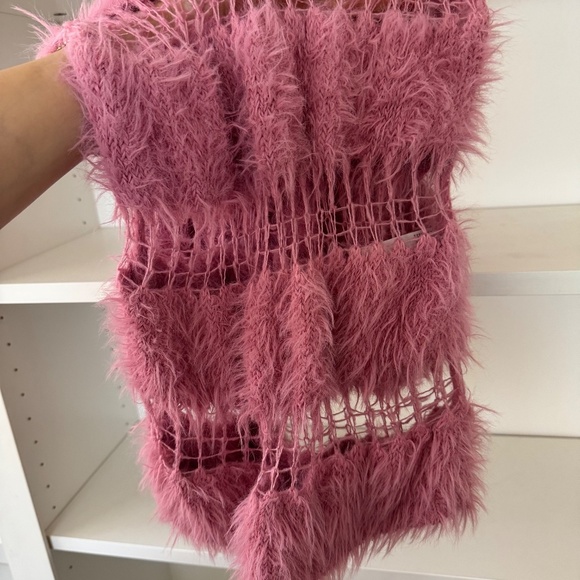 THE RAGGED PRIEST Hard Candy Pink Eyelash Maxi Dress - Picture 8 of 10